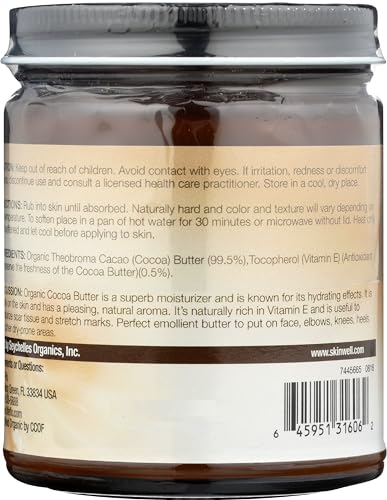 Organic Cocoa Butter Body & Face Moisturizer - 9 Oz Natural Hydrating Balm