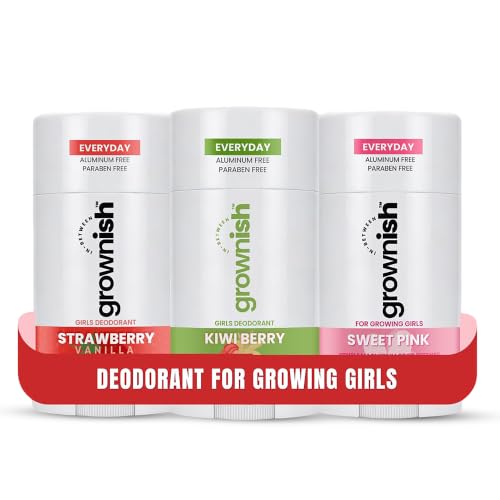 Girls Deodorant Stick - Aluminum-Free, Sensitive Skin, Assorted Scents