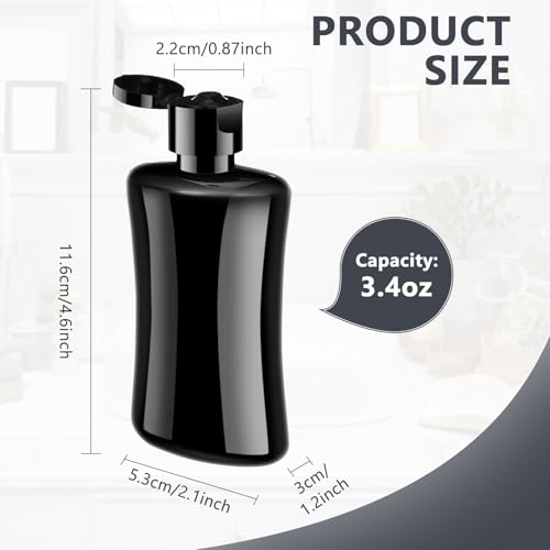 50 Pack 3.4 oz Travel Squeeze Bottles with Lids - Leakproof & Airline Approved