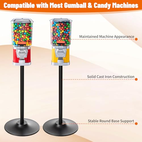 28-Inch Metal Gumball Machine Stand - Black, Single Variation