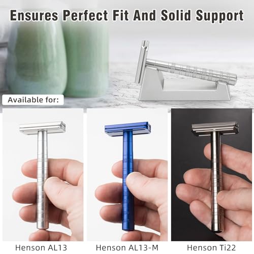 Solid Aluminum Alloy Razor Stand - for Henson AL13 / AL13-M / Ti22 - 100g Weight - Ensuring Stability, Minimizing Movement - Excluding Razors