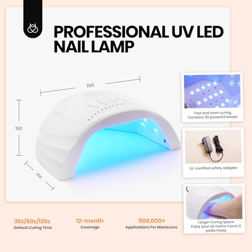 Chic Outfits Gel Nail Kit with UV Light - 45 Colors & 75 Pieces