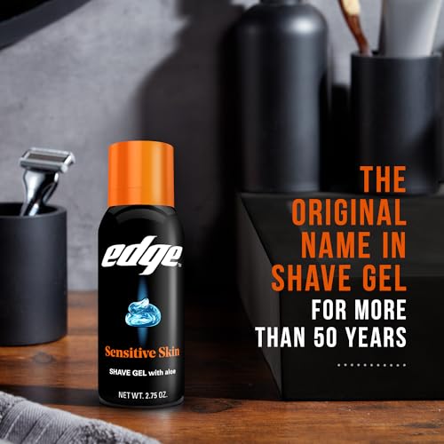 Edge Shaving Gel for Men Sensitive Skin 2.75 oz Pack of 12 - Cooling & Moisturizing