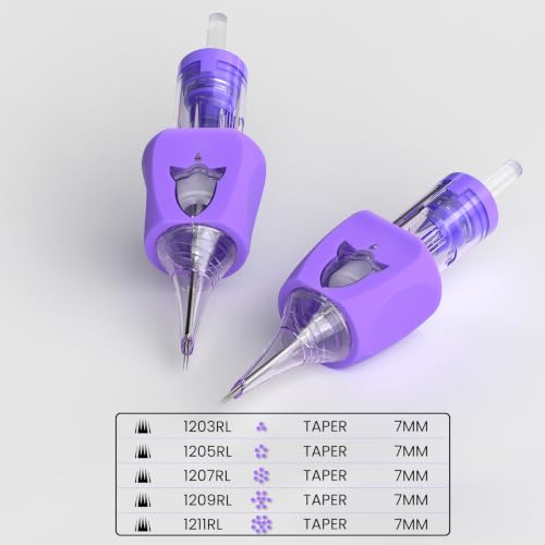 Disposable Tattoo Cartridge Needles Set - Mixed Sizes 50pcs for Tattoo Machine - Wormhole Tattoo Variation of 50pcs mix-1