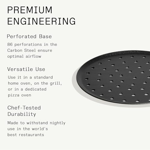 12-Inch Carbon Steel Pizza Steel for Crispy Homemade Pizza - Pre-Seasoned & Induction Compatible
