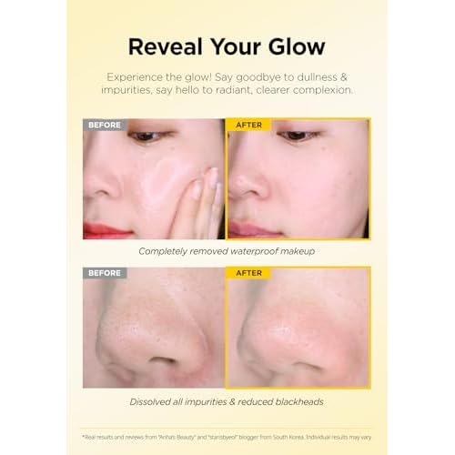 Hanskin BHA Pore Cleansing Oil and PHA Cleansing Balm, Sample Trial Size, Travel Size Mini Makeup Remover Set, Gentle Blackhead Cleanser for Combination and Oily Skin [30 ml/Pack of 2] + [8g/PHA Balm]