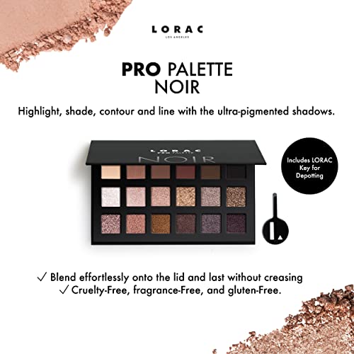 LORAC PRO Matte & Shimmer Eyeshadow Palette - Noir Variation, High Pigment
