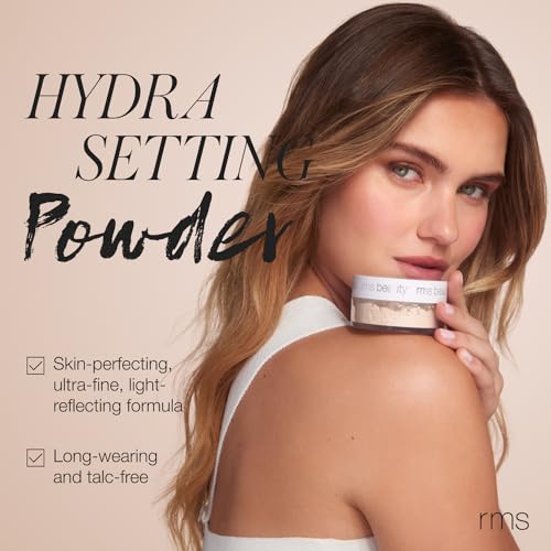 RMS Beauty Hydra Setting Powder ? Hydrating Translucent Loose Powder, Lightweight Matte Finish, Oil Control, Natural Radiance, Long-Lasting Makeup Lock, 0.21 oz