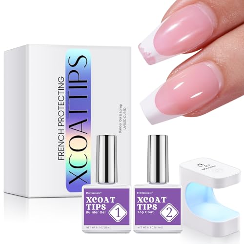 btartboxnails XCOATTIPS Square Nails with French Protection Duo Set