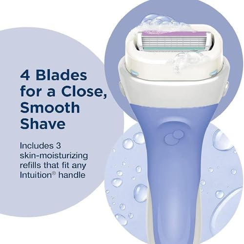 Schick Intuition Pure Nourishment Women's Razor Refills, Pack of 6