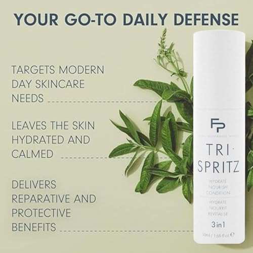 FORMULAE PRESCOTT | Tri-Spritz 3 in 1 Facial Mist | Daily Face Mist Face Spray with Blue Light Protection for Repair | All Natural Skin Care (50 ML)