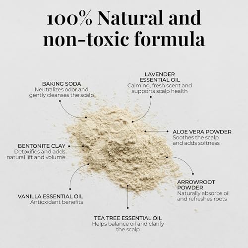 Non-Toxic Dry Shampoo Powder with Organic Ingredients – Travel-Friendly, No Residue