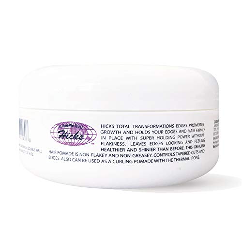 Hicks Total Transformations Edges Pomade 4oz - Hair Styling Product 2-Pack