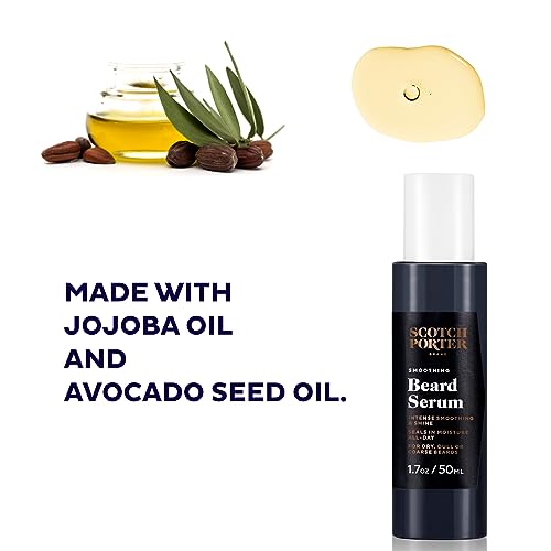 Men's Leave-In Beard Conditioner & Smoothing Serum - Vegan, Paraben-Free, 4oz & 1.7oz