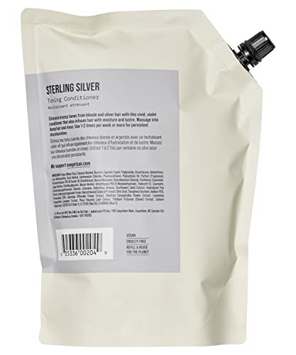 AG Care Sterling Silver Purple Toning Conditioner New Collection - Brightens Blonde & Gray Hair, 33.8 Fl Oz