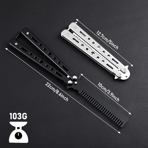 6-Pack Stainless Steel Folding Hair Combs for Styling & Travel