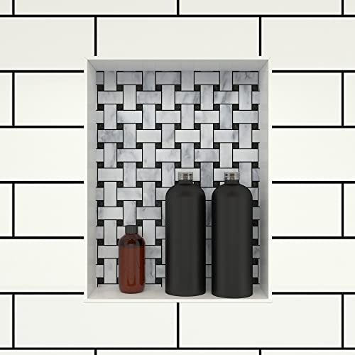 Recessed Shower Niche with Shelf - 20 x 16 Inches - Black - Variation of THIS listing