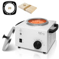 Professional Wax Warmer Single Pot Waxing Kit for Painless Hair Removal, Women Men Portable Wax Heater Machine with Adjustable Temperature Set, 50pcs Sticks, 20pcs Protective Collars