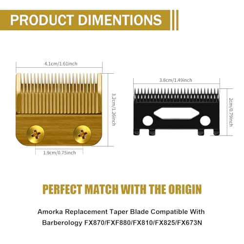 Amorka FX802G Replacement Blade for FX870 FXF880 FX810 FX825 FX673N — Gold