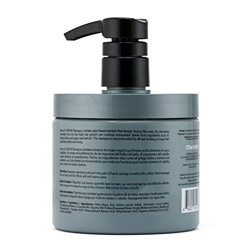 Johnny B. Grow Hair Shampoo - 1 Count, Plant-Based Hair Loss Treatment