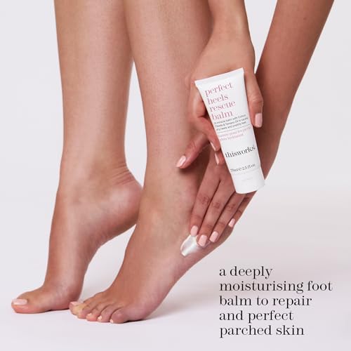 THISWORKS Perfect Heels Rescue Balm: A Natural Vegan Formula to Nourish, Repair and Moisturise with Cotton Thistle, Lemon and Lavender Essential Oils, Silicone Free, 75ml