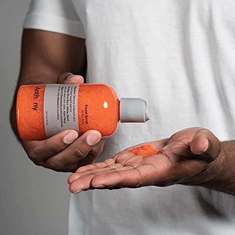 Anthony Facial Scrub ? Men¡¯s Exfoliating Face Wash with Vitamin C, Aloe, Chamomile and Algae for Deep Cleansing and Detoxifying 8 Fl Oz