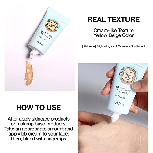 SKIN79 Animal BB Cream Angry Cat Dark Panda Dry Monkey SPF 50+ PA+++ Made In Korea (Dry Monkey)