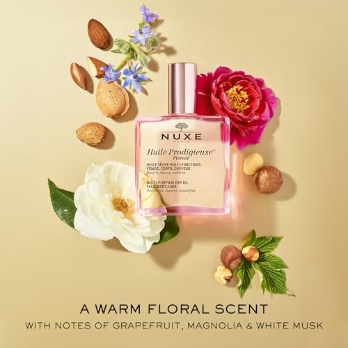 NUXE Huile Prodigieuse Florale Dry Body & Hair Oil 2 Fl Oz - Nourishing Botanical Blend
