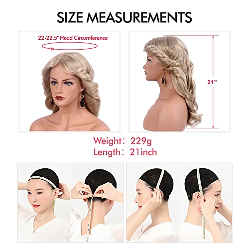Farrah Fawcett Blonde Synthetic Wig for Women - Vintage 70s Disco Hair