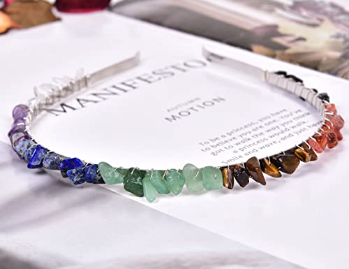 7 Chakra Crystal Headband - Handmade Boho Tiaras for Weddings & Parties