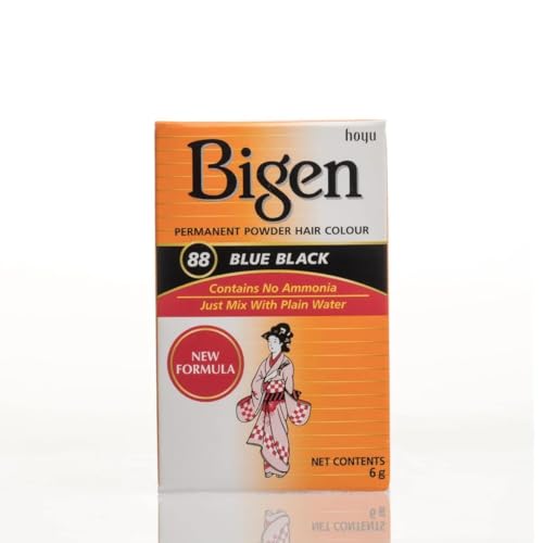 Bigen Permanent Hair Color Powder 88 Blue Black - Pack of 3