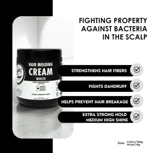 Rolda White Molding Hair Cream for Men 35.2 oz - Curl-Defining & Medium Hold