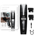 Vacuum Beard Trimmer for Men ? Mustache Trimmer with Adjustable Comb - Men's Beard Trimmer Cordless - Beard Trimmer with Vacuum Precision Dial, Low Noise, Waterproof Grooming Kit