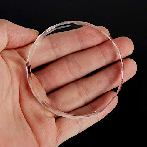 Glass Nail Art Palette, Round Makeup Mixing Palette for Nail Polish, Gel & Paint, Cosmetic Glass Tray for Nail Art, Eyelash Glue & DIY Drawing Tool