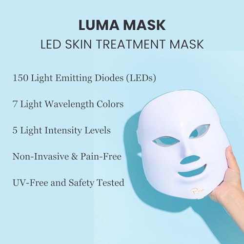 LED Light Therapy Face Mask with 7 Colors & 5 Intensity Levels for Skin Rejuvenation