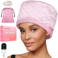 TEPENAR Pink Hair Steamer for Deep Conditioning - 10-Level Fast Heating & Home Use