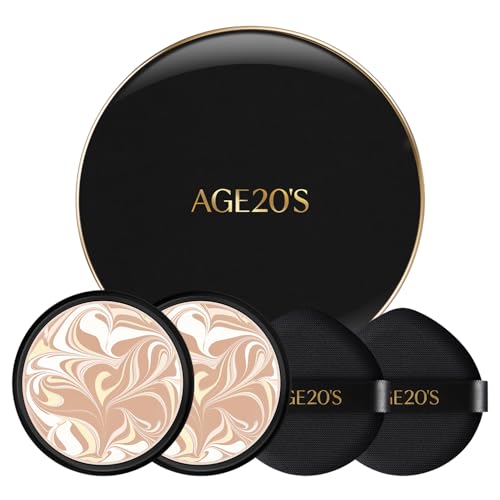 AGE20'S Signature Essence Pact 0.49oz Pack of 2 - Ivory SPF 50+ Moisturizing Foundation