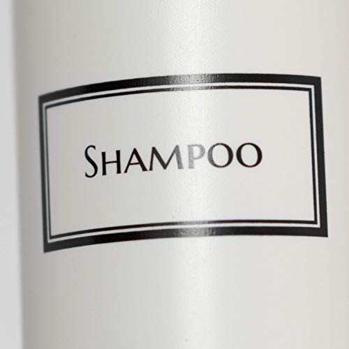 Silkscreened 16 oz Shower Bottle Set with Black Pumps – Refillable & Reusable for Shampoo & Body Wash