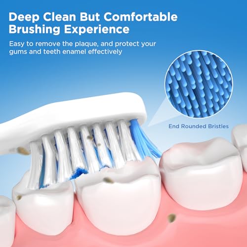 8 Pack Waterpik Sensonic Electric Toothbrush Replacement Heads Without Case - White & Gray