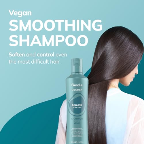 Fanola Wonder Smoothing Hair Shampoo & Anti-Frizz Cleanser - 33.8 Fl Oz - Pre-Straightening, Moisturizing, Sulfate-Free