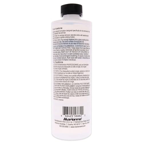 Pure Acetone Nail Polish Remover - 16 oz for Natural Nails and Gel Polish