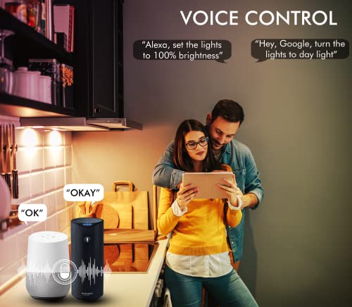3 Inch WiFi RGB+CCT Recessed LED Lights - Smart Color Changing Downlights with Alexa & Google Compatibility