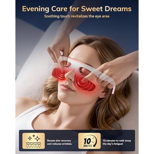 Under Eye Red Light Therapy Device, Red Light Therapy Glasses for Eyes 630¡¾10nm,Red Light Eye Mask for The Treatment of Eye Bags,Dark Circles,Puffiness periorbital for Treating