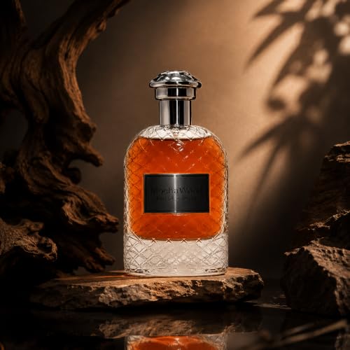 Amber Wood Perfume 100ml - Unisex Fragrance with Coffee, Saffron & Oud - Variation of Amber Wood / 3.4 Fl Oz