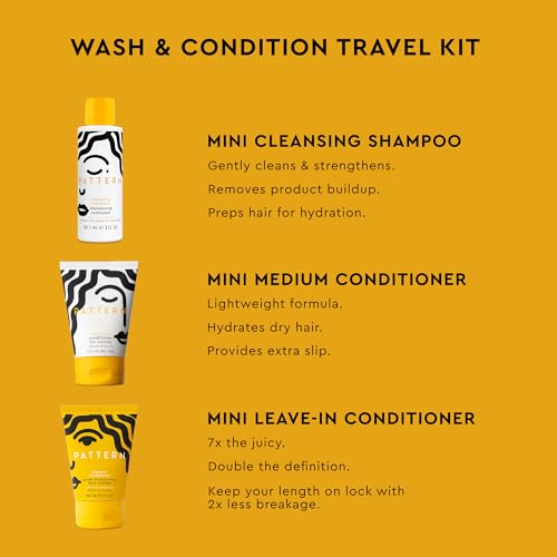 Travel Hair Care Set - Shampoo & Conditioner Mini Kit for Curly & Coily Hair