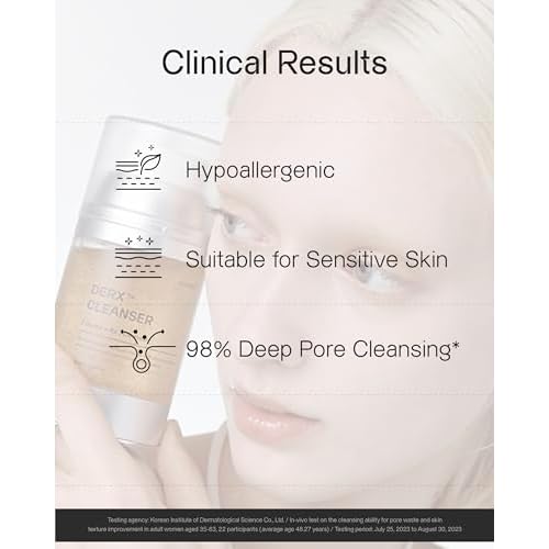 Oganacell DERX Cleanser - Walnut Cleanser for Clogged Pores, Gentle Daily Exfoliant for Smooth Skin, Korean Skin Care Face Wash, 4.05 fl oz