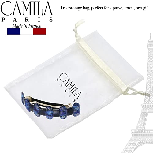 Dark Blue French Hair Barrette Clip for Thick & Curly Hair - Strong Hold