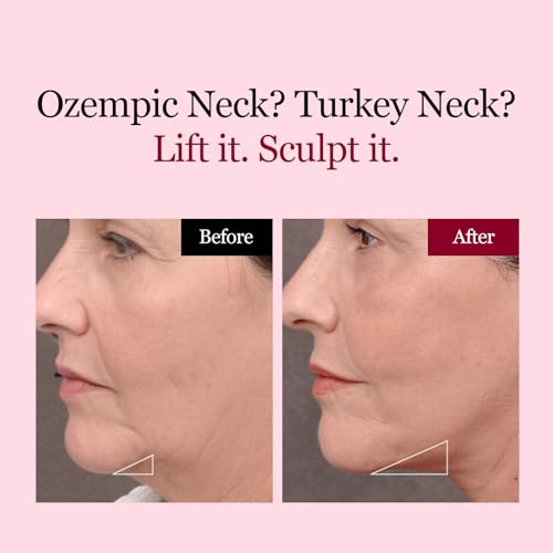 ROUND LAB Camellia Deep Collagen V Lifting Gel Mask 4ea | Double-chin Turkey Neck Instant Face Lifting Mask, Cooling and Depuffing Face Toning Belt, Firming Sagging Skin, Korean Skin Care, 10g/0.35oz