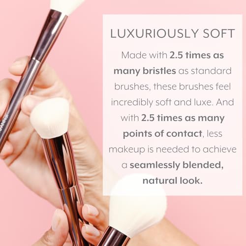 Jenny Patinkin Sustainable Luxury Complexion Brush ?2.5x More Bristles, Vegan, Eco-Friendly Face Brush for Foundation, Contour, Blush, Bronzer, Highlighter & Powder ? Multi-Purpose Makeup Brush