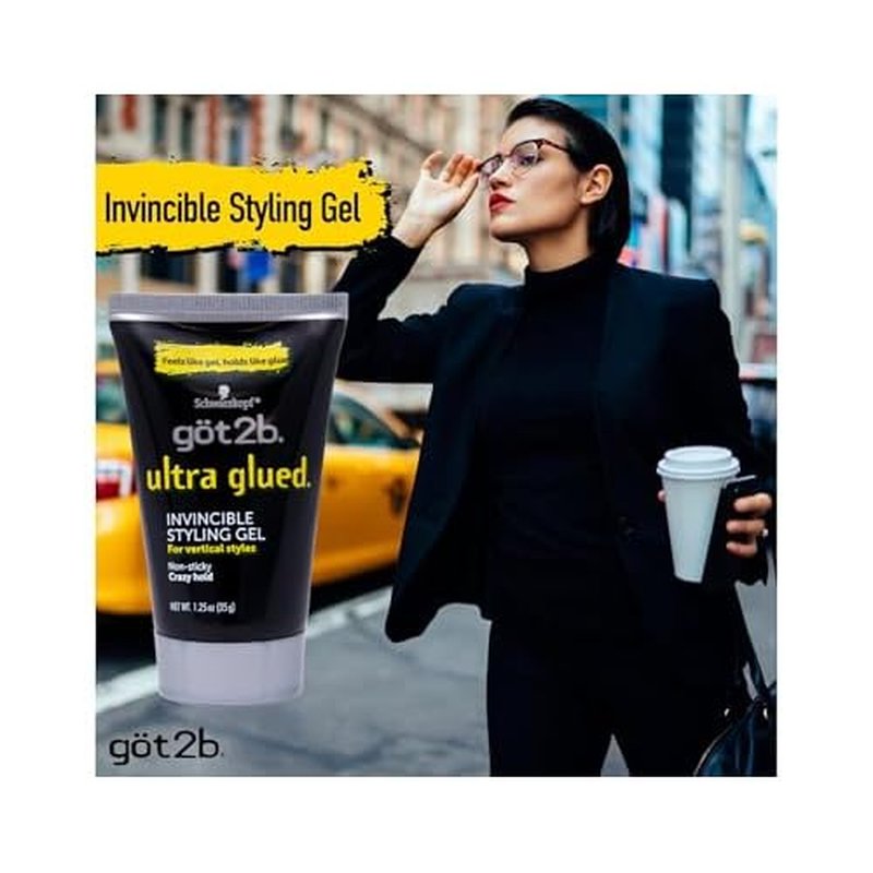 (3Pack) [GOT 2B] ULTRA GLUED INVINCIBLE STYLING GEL 1.25OZ